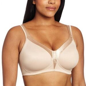 Playtex Tan Wireless Bra Soft Fabric Adjustable Straps